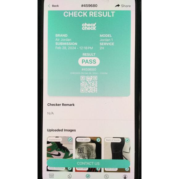 Nike Air Jordan 1 High OG Lucky Green Womens 7.5 Authenticated - Picture 8 of 8